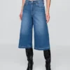 Culotte-Jeans mit hoher Leibhöhe