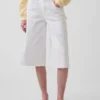 Culotte-Jeans mit hoher Leibhöhe