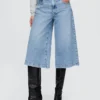 Culotte-Jeans mit hoher Leibhöhe