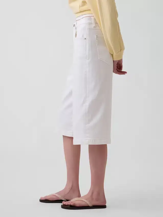 Culotte-Jeans mit hoher Leibhöhe