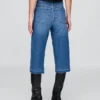 Culotte-Jeans mit hoher Leibhöhe