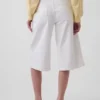 Culotte-Jeans mit hoher Leibhöhe
