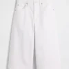Culotte-Jeans mit hoher Leibhöhe