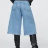 Culotte-Jeans mit hoher Leibhöhe
