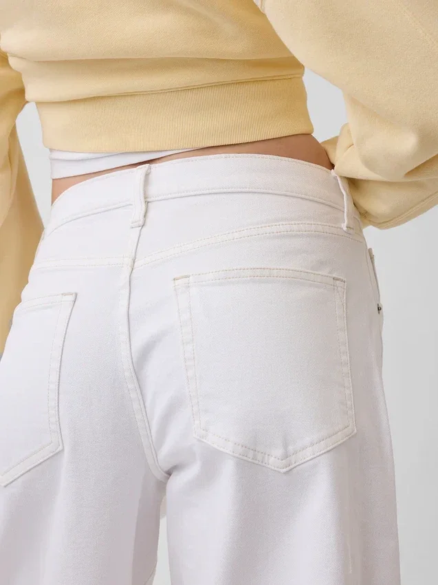 Culotte-Jeans mit hoher Leibhöhe