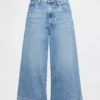 Culotte-Jeans mit hoher Leibhöhe