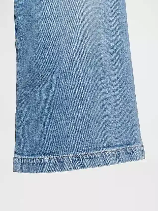 Culotte-Jeans mit hoher Leibhöhe