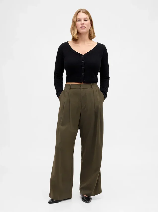 Curvy 365 Hoch taillierte Plisseehose