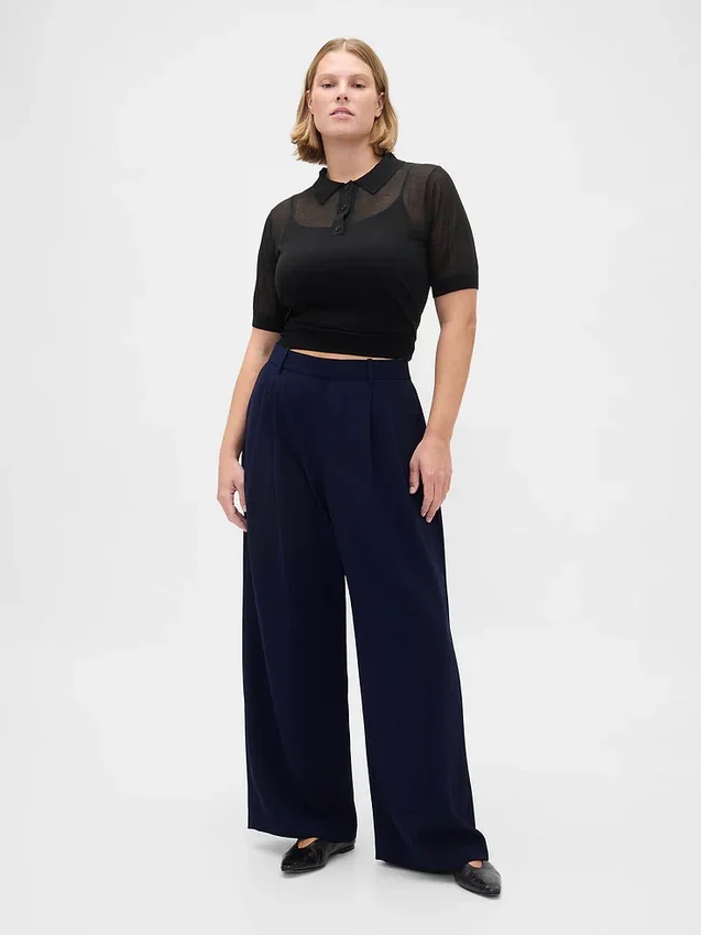 Curvy 365 Hoch taillierte Plisseehose