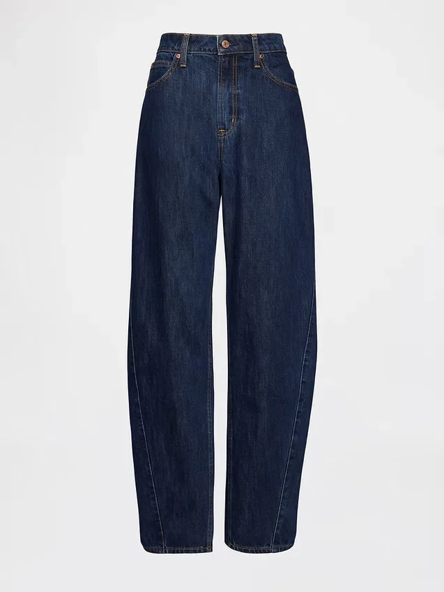 Curvy High Rise Barrel Jeans