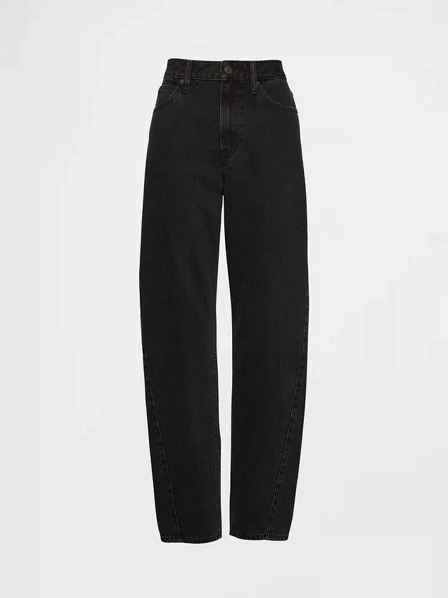 Curvy High Rise Barrel Jeans