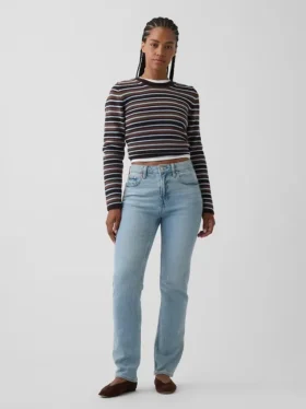 Curvy High-Rise-Jeans im 90er-Jahre-Slim-Straight-Schnitt