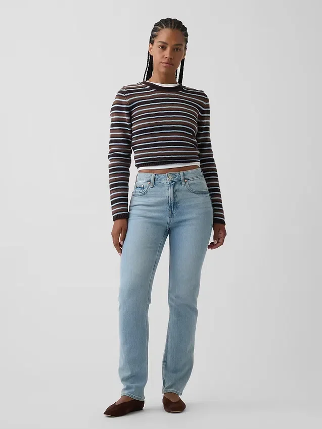 Curvy High-Rise-Jeans im 90er-Jahre-Slim-Straight-Schnitt