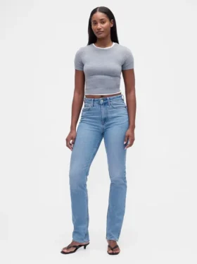 Curvy High-Rise-Jeans im 90er-Jahre-Slim-Straight-Schnitt