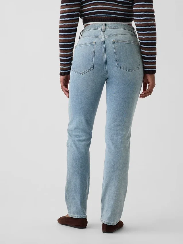 Curvy High-Rise-Jeans im 90er-Jahre-Slim-Straight-Schnitt
