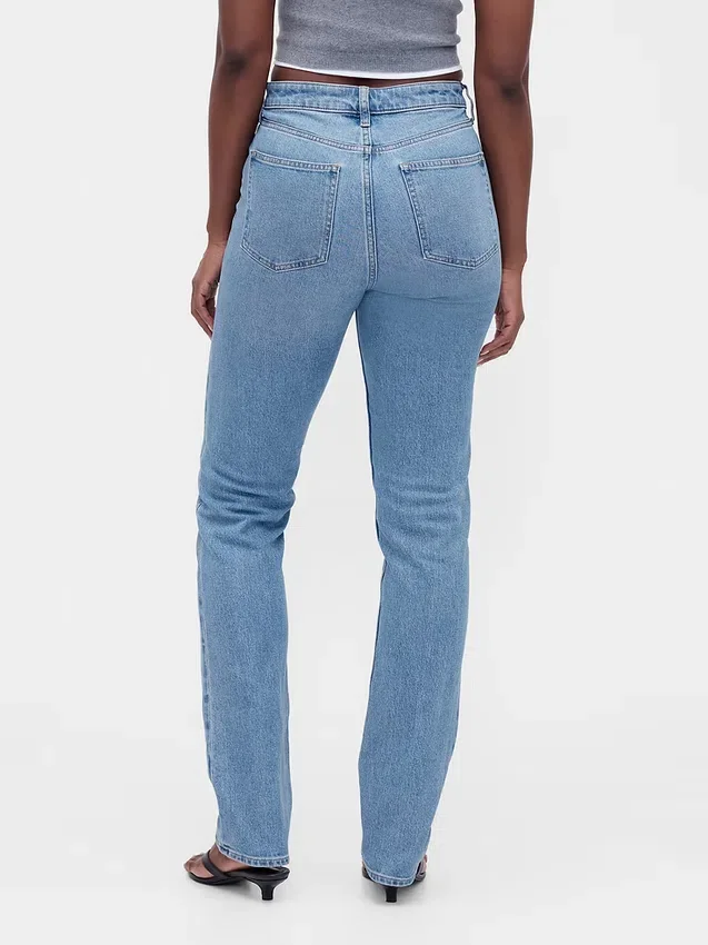 Curvy High-Rise-Jeans im 90er-Jahre-Slim-Straight-Schnitt
