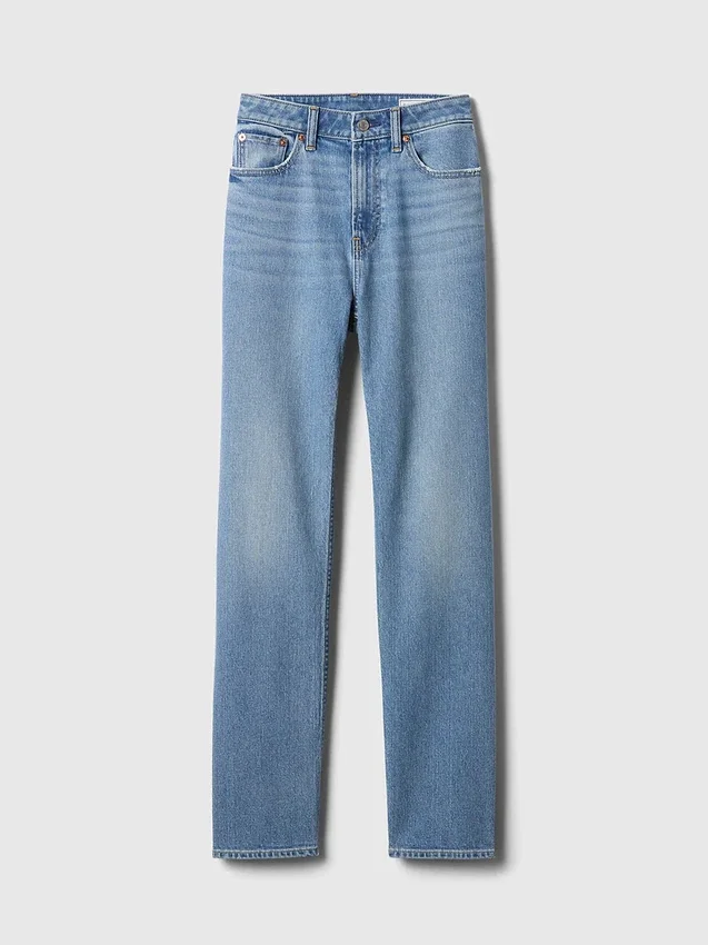 Curvy High-Rise-Jeans im 90er-Jahre-Slim-Straight-Schnitt