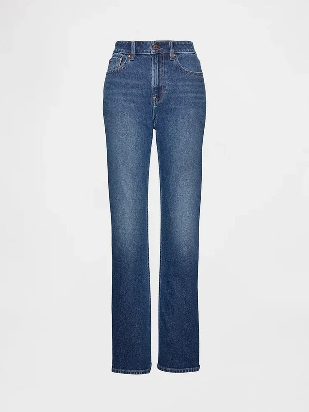Curvy High-Rise-Jeans im 90er-Jahre-Slim-Straight-Schnitt