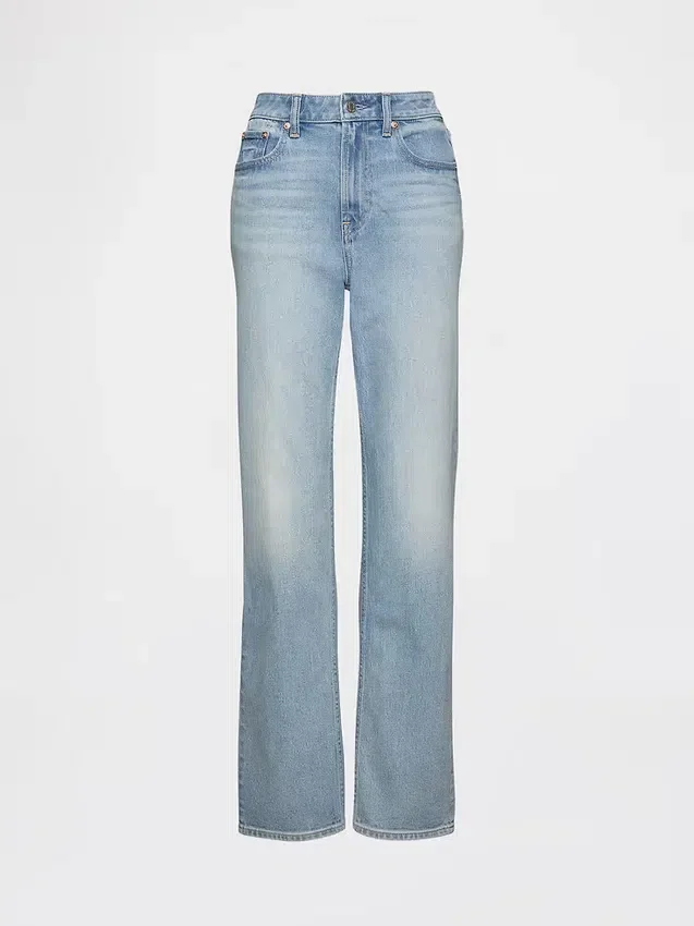 Curvy High-Rise-Jeans im 90er-Jahre-Slim-Straight-Schnitt