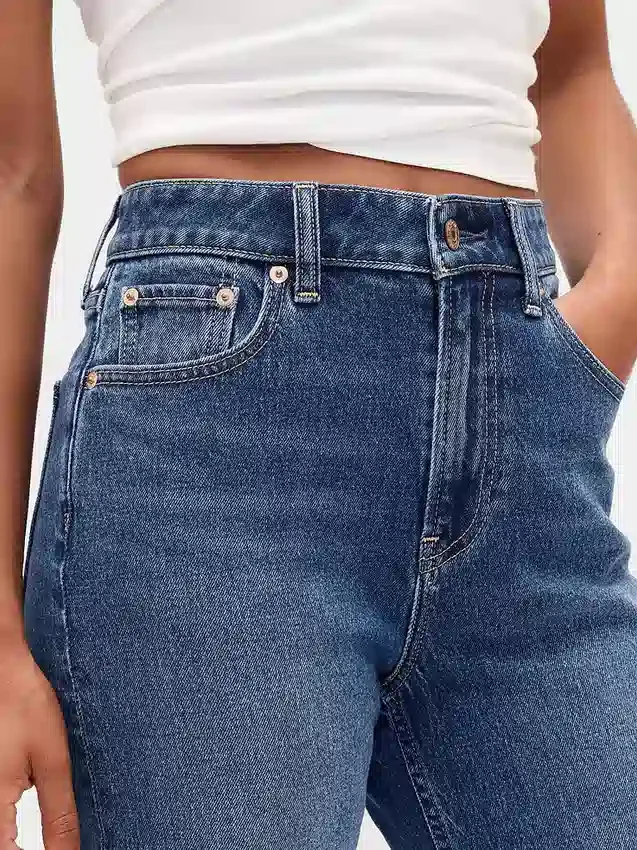 Curvy High-Rise-Jeans im 90er-Jahre-Slim-Straight-Schnitt