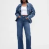 Curvy High Rise Stride Jeans mit weitem Bein