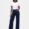 Curvy High Rise Stride Jeans mit weitem Bein