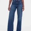 Curvy High Rise Stride Jeans mit weitem Bein