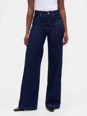 Curvy High Rise Stride Jeans mit weitem Bein