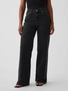 Curvy High Rise Stride Jeans mit weitem Bein