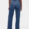 Curvy High Rise Stride Jeans mit weitem Bein
