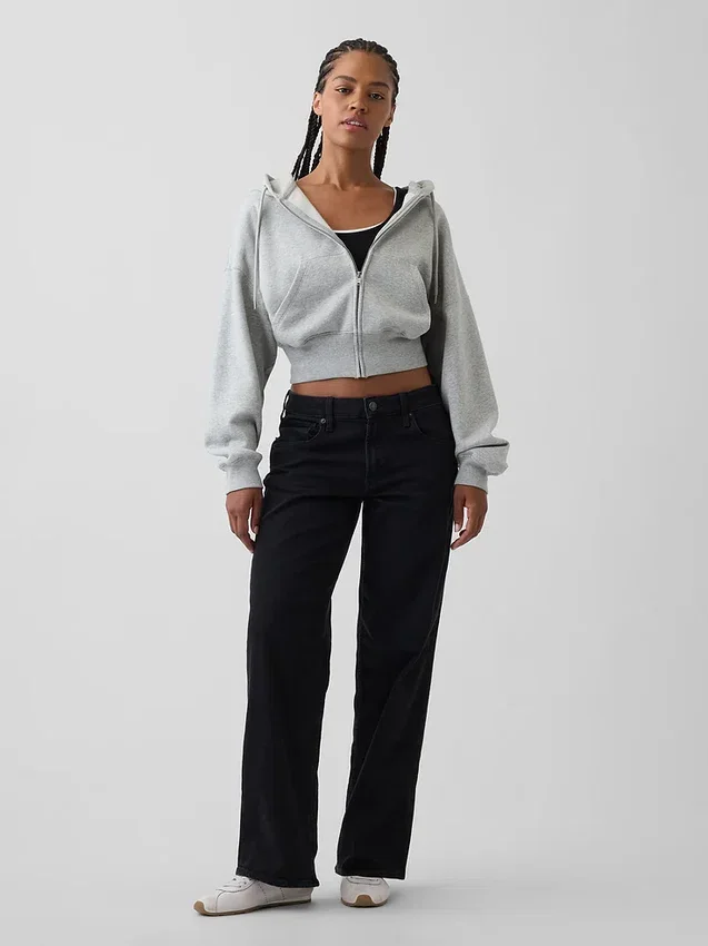 Curvy-Jeans mit niedriger Leibhöhe im lockeren 90er-Jahre-Stil