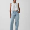 Curvy-Jeans mit niedriger Leibhöhe im lockeren 90er-Jahre-Stil