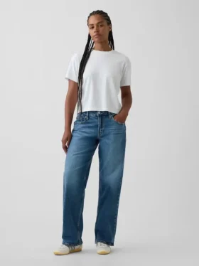 Curvy-Jeans mit niedriger Leibhöhe im lockeren 90er-Jahre-Stil