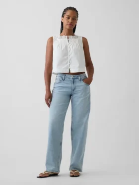 Curvy-Jeans mit niedriger Leibhöhe im lockeren 90er-Jahre-Stil