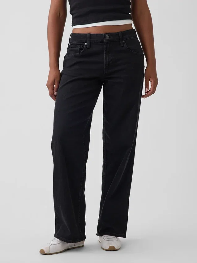 Curvy-Jeans mit niedriger Leibhöhe im lockeren 90er-Jahre-Stil