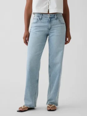 Curvy-Jeans mit niedriger Leibhöhe im lockeren 90er-Jahre-Stil