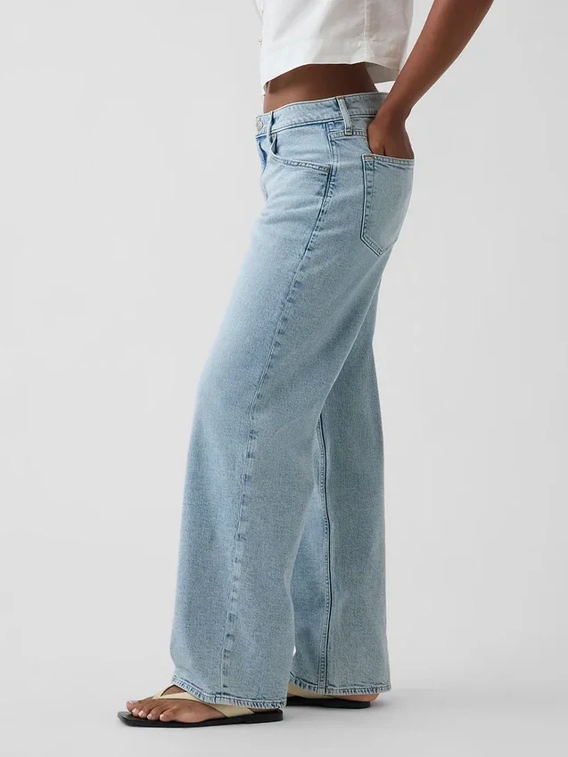 Curvy-Jeans mit niedriger Leibhöhe im lockeren 90er-Jahre-Stil
