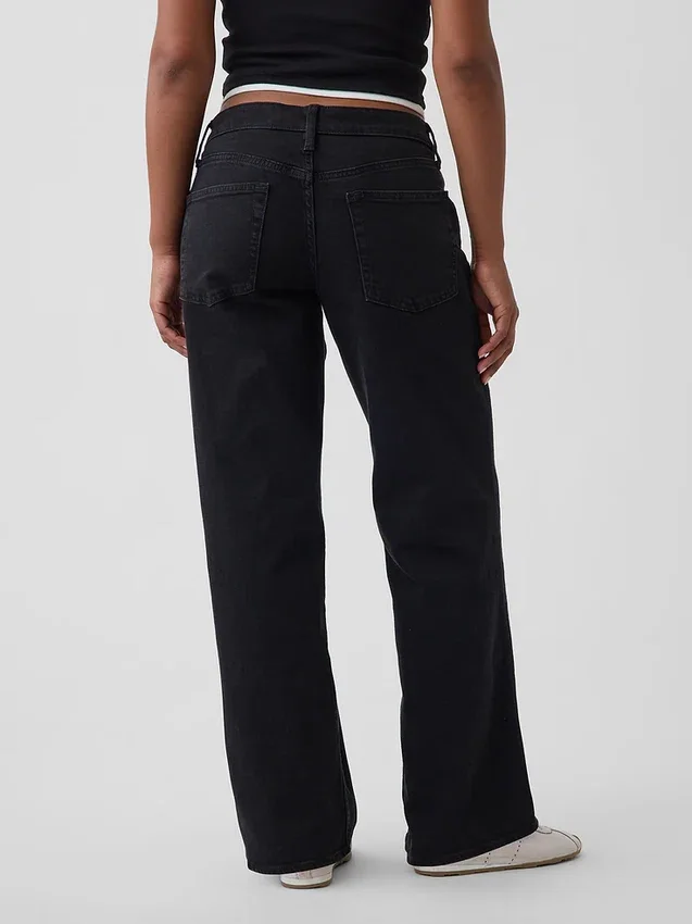 Curvy-Jeans mit niedriger Leibhöhe im lockeren 90er-Jahre-Stil