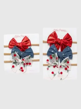 Das „Cherry“-Haarband-Schleifen-Set