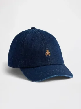 Denim-Baseballhut mit Brannan-Bär