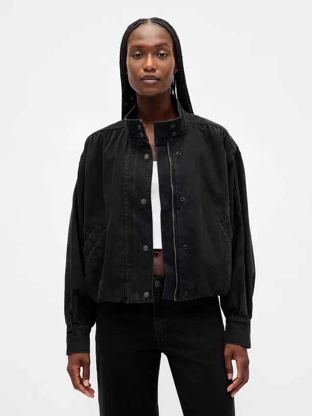 Denim-Bubble-Jacke