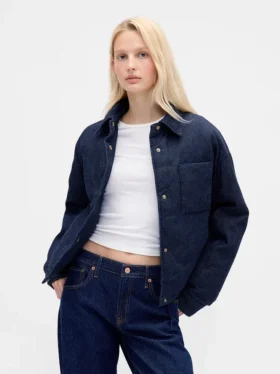 Denim-Daunenjacke