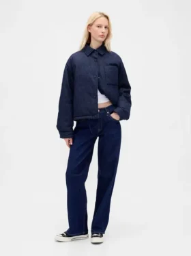 Denim-Daunenjacke