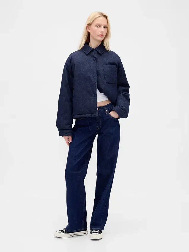 Denim-Daunenjacke