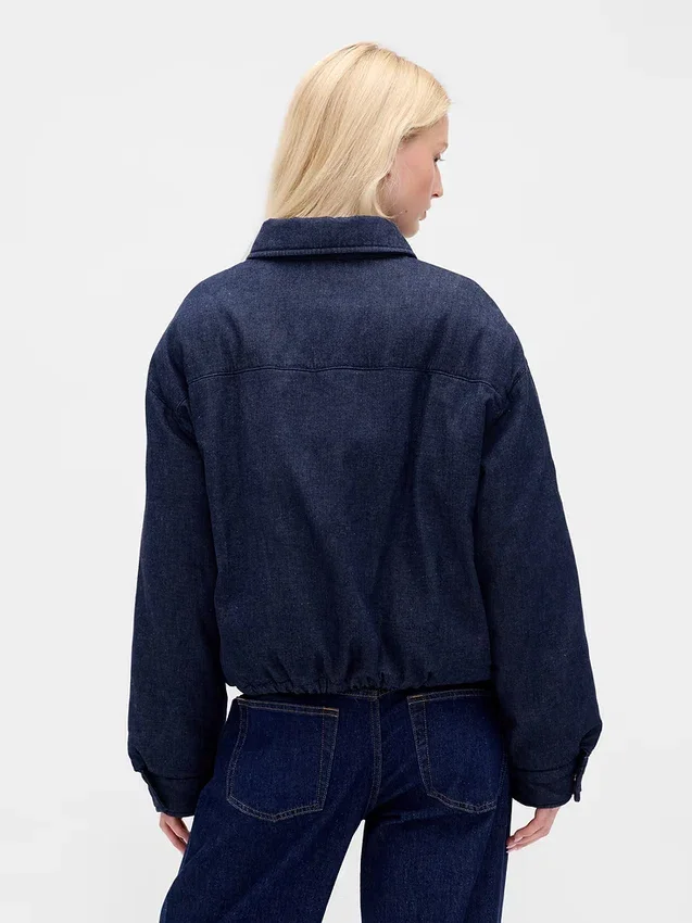 Denim-Daunenjacke