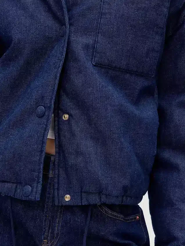 Denim-Daunenjacke