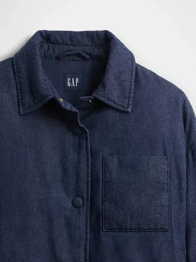 Denim-Daunenjacke