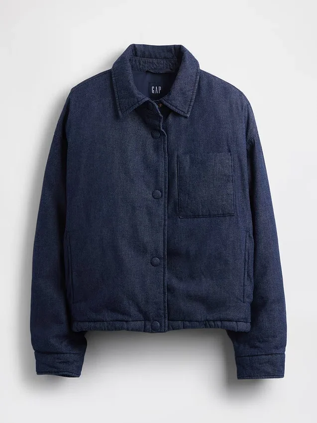 Denim-Daunenjacke