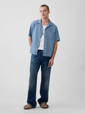 Denim-Dobby-Resort-Hemd