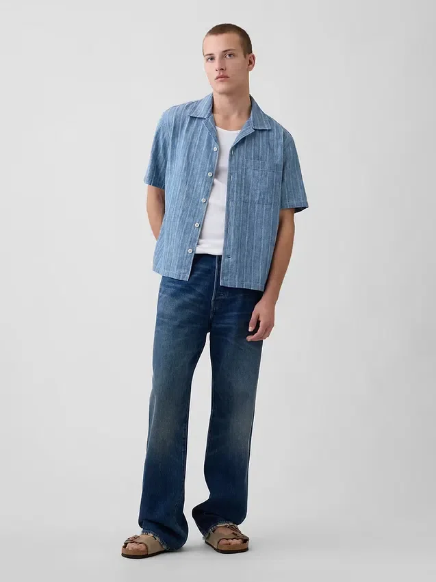 Denim-Dobby-Resort-Hemd